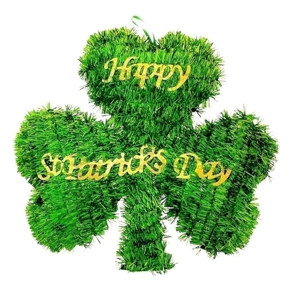 NWOT ST. PATRICK’S DAY Tinsel Clover Wall Door Decoration - Picture 1 of 2